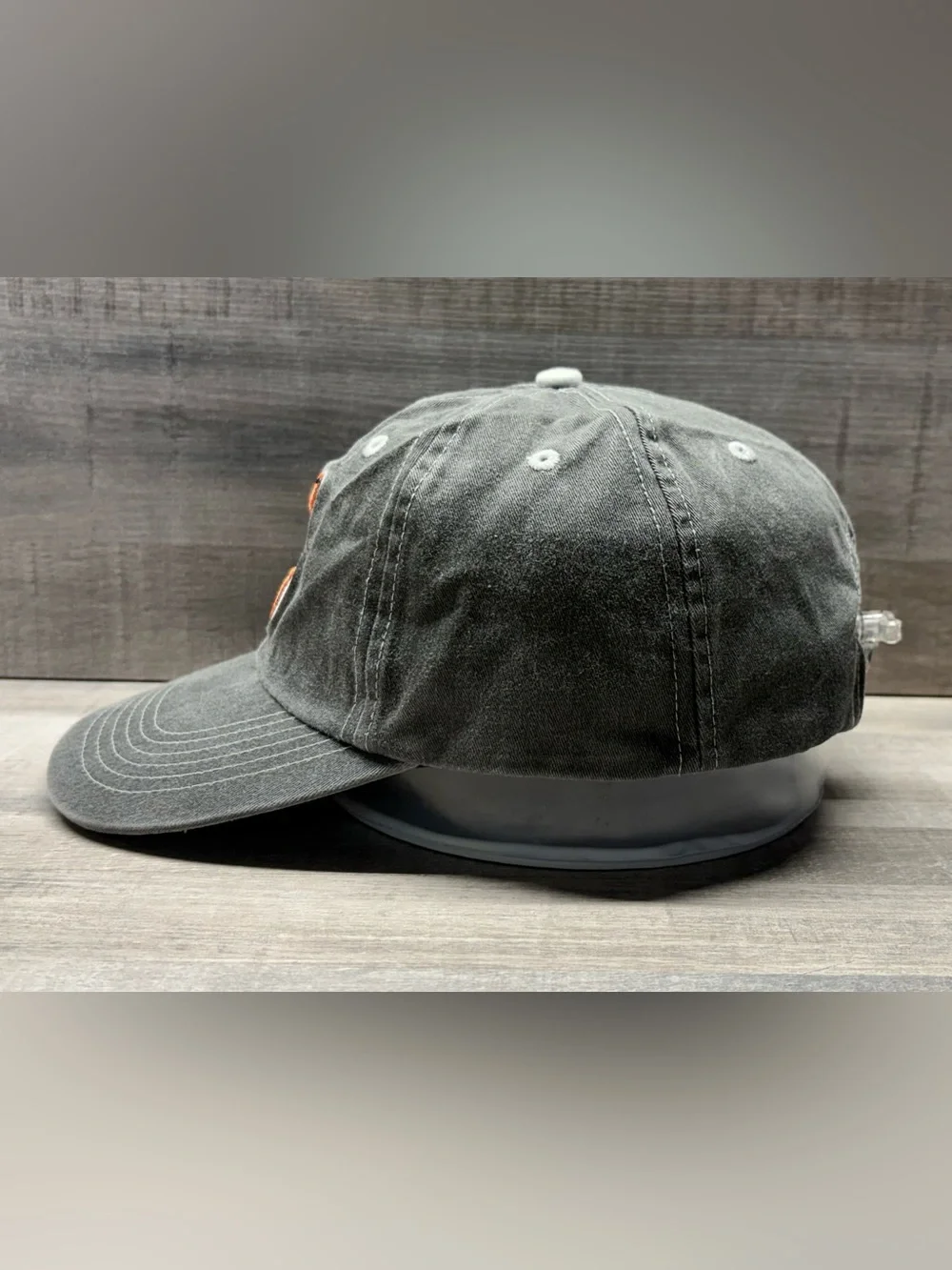 2000s Baltimore Orioles Dugout Club BD&A Gray Strapback Youth Hat Cartoon Bird